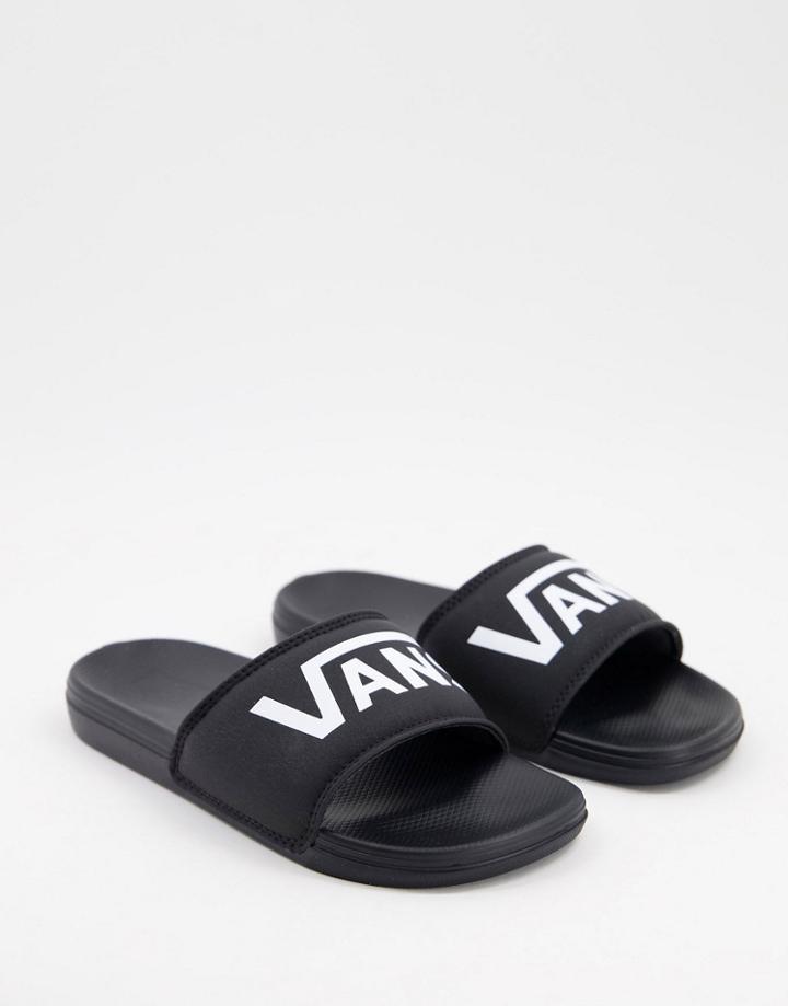 Vans La Costa Slides In Black/white