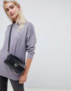 Asos Design Oversize Sweater In Fine Knit - Gray