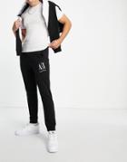 Armani Exchange Icon Ax Large Logo Sweat Sweatpants In Black