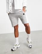 Soul Star Cut & Sew Shorts Set In Light Gray-grey