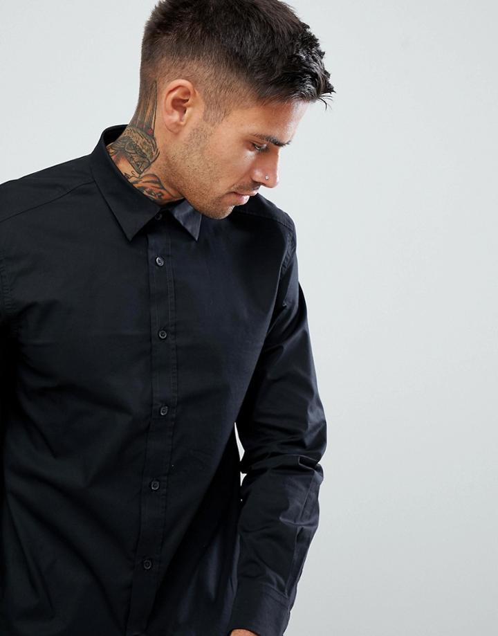 Diesel S-bill Slim Fit Logo Shirt - Black