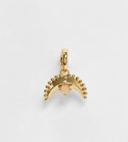 Reclaimed Vintage Inspired Changeable Charm Collection Moon Charm With Pink Stone In Gold Plate