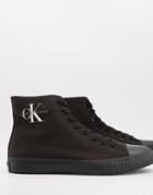 Calvin Klein Jeans Icaro Canvas High Top Sneakers-black