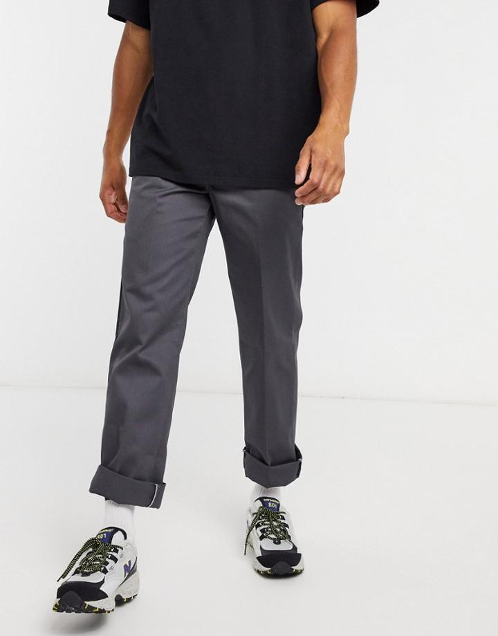 Dickies 873 Recycled Work Pants In Charcoal Gray Slim Straight-grey