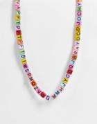 Pieces Letter Charm Necklace In Multi