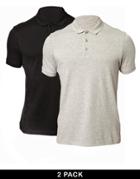 Asos 2 Pack Jersey Polo Save 20%