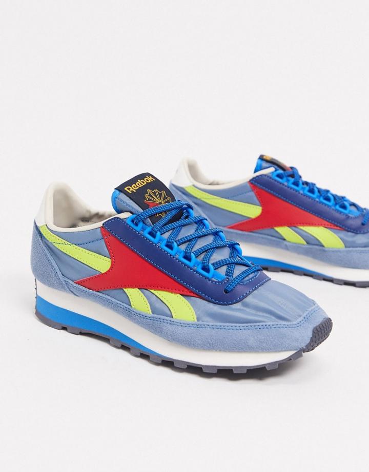 Reebok Aztec 79 Og Sneakers In Blue And Yellow-blues