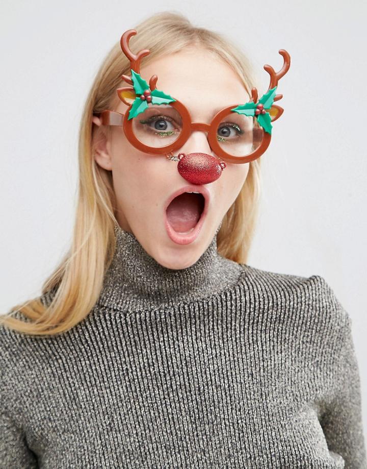 Paperchase Holidays Reindeer Glasses - Multi