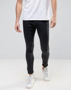 Selected Homme Plus Jeans In Skinny Fit Gray Denim - Gray