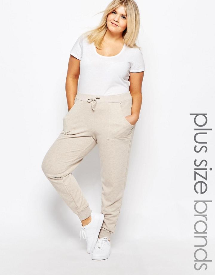 Pink Clove Lounge Cuff Leg Legging - Beige