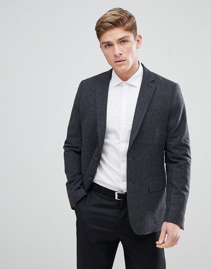 New Look Blazer In Dark Gray - Gray