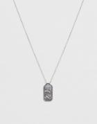 Classics 77 Engraved Pendant Necklace In Silver - Silver