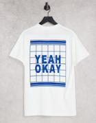 Heartbreak Yeah Okay Back Print Graphic T-shirt-white