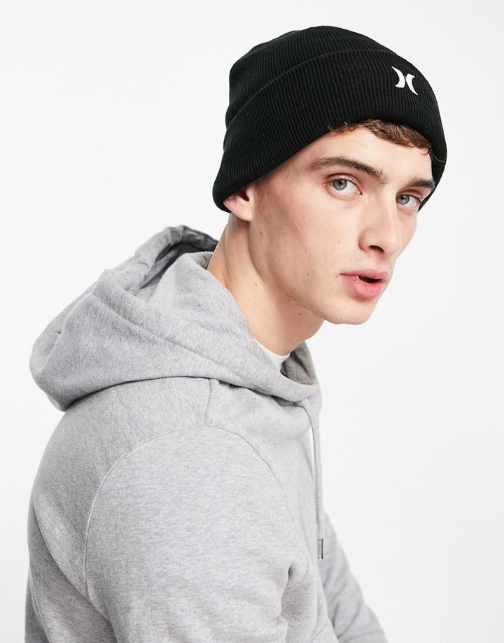 Hurley Icon Cuff Beanie In Black