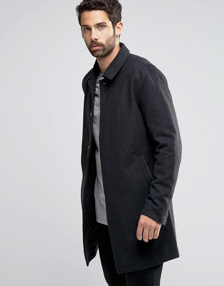 Only & Sons Wool Trench - Gray