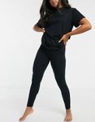 Asos Design Mix & Match Jersey Pyjama Legging In Black