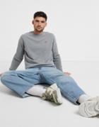 Levi's Original Crew Sweatshirt With Batwing Logo In Chisel Gray Heather-grey