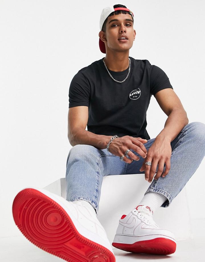 Levi's Performance Circle Modern Vintage Logo T-shirt In Coolmax Caviar Black