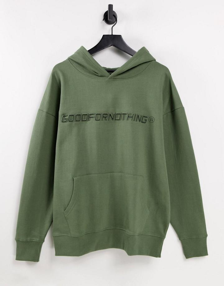 Good For Nothing Oversized Hoodie In Sage Green With Logo Print - Part Of A Set