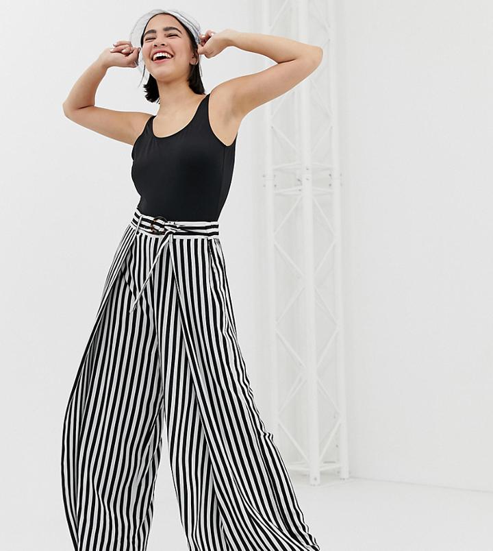 Monki Stripe Wide Leg Pants