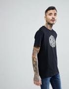 Pretty Green Short Sleeve Jersey Logo T-shirt In Black - Black
