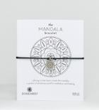 Dogeared Exclusive Mandala New Beginnings Charm Leather Bracelet - Silver