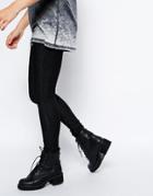 Pieces Funky Foxy Black Denim Jeggings