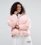 Asos Curve Ultimate Puffer Jacket - Pink