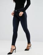 Lipsy Black Skinny Jeans With Raw Hem - Black