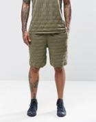 Asos Knitted Shorts With Circles Design - Khaki