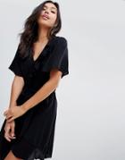 Stylestalker Mable Belted Wrap Dress - Black
