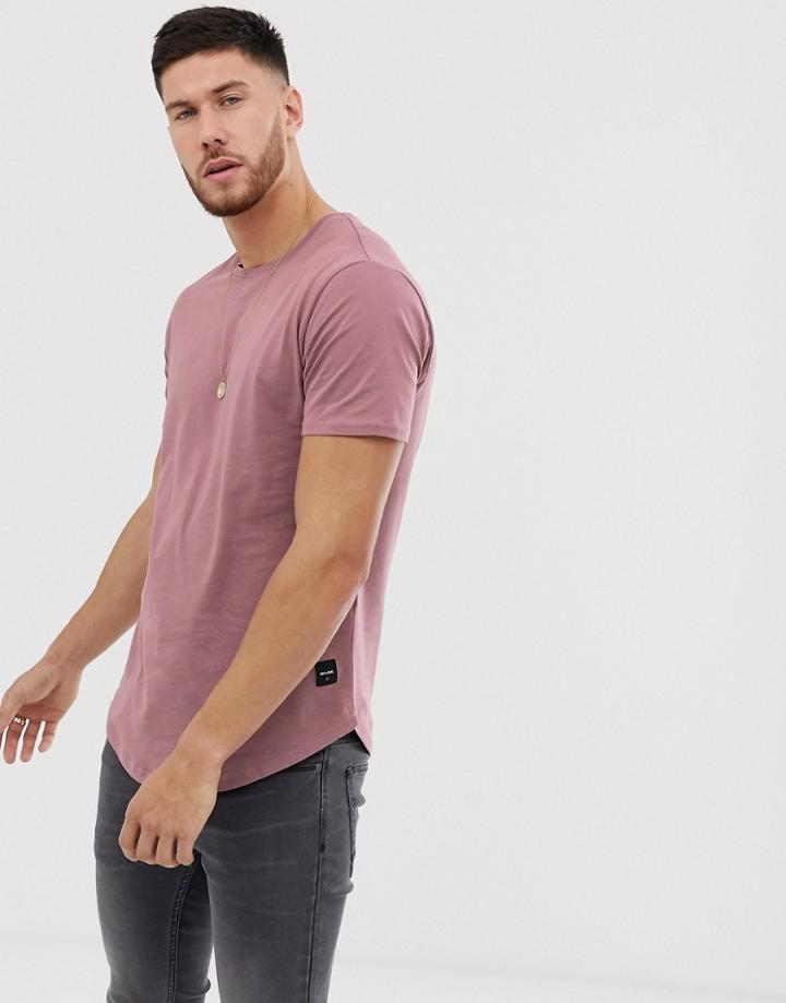 Only & Sons Longline T-shirt - Purple