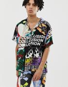 Collusion Collage Print Shirt - Multi