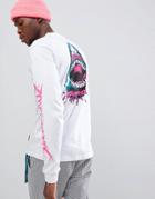 Santa Cruz Speedwheels Shark Long Sleeve T-shirt In White - White