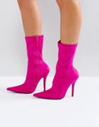 Public Desire Danger Heeled Ankle Boots - Pink