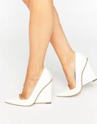 Asos Pulse Pointed Wedges - White