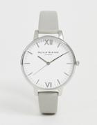 Olivia Burton Ob16tl12 Timeless Leather Watch-gray
