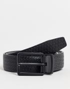 River Island Woven Belt In Black