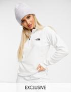 The North Face 1/4 Zip Glacier Fleece In White Exclusive At Asos