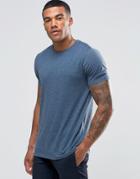 Asos T-shirt With Crew Neck In Blue Marl - Blue