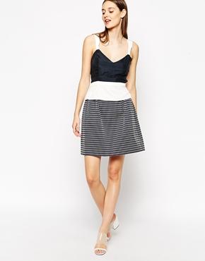 See By Chloe Stripe Mini Skirt - Navy