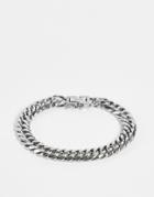 Icon Brand Stainless Steel Rectangle Clasp Bracelet In Silver