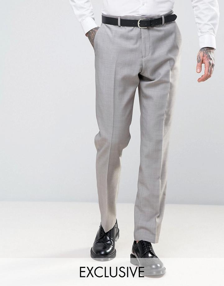 Heart & Dagger Slim Summer Wedding Suit Pants - Stone