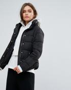 New Look Fitted Padded Jacket - Black