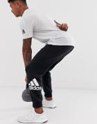 Adidas Performance Logo Pants In Black - Black