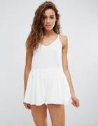 D.ra Calvin Romper - White