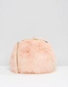 Dune Faux Fur Cross Body Bag - Pink