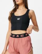 Hiit Ribbed Seamless Tank In Black