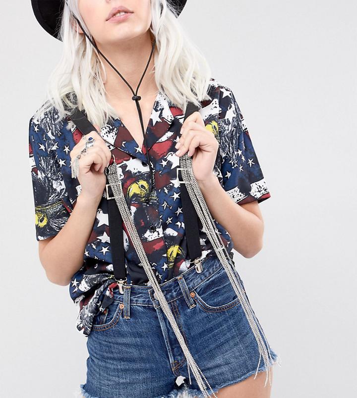 Sacred Hawk Chain Suspenders - Black