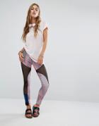 Minkpink Move Scarf Print & Mesh Legging - Multi